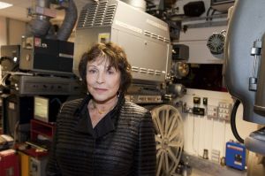 Film Festival  Clare Bloom in Pictureville projector room prior to departing March 25 2011 image 2 sm.jpg